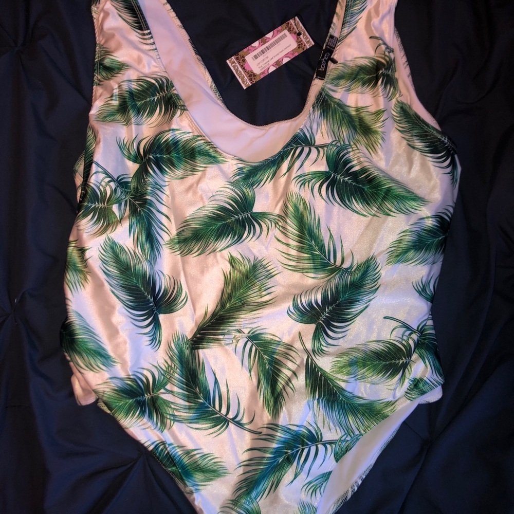 White & Green One Piece